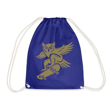 Harfang des neiges Skateboard Silhouette Minimaliste - Sac de sport léger - bleu roi - Devant