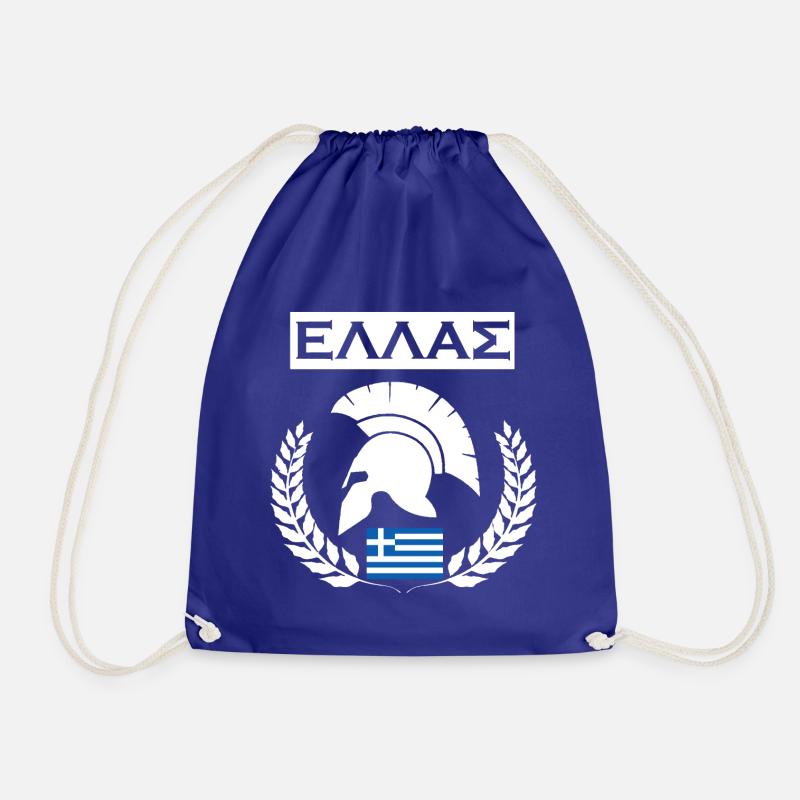 GREECE / HELLAS (2) - Drawstring Bag - royal blue