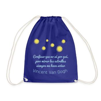 Van Gogh Stars - Drawstring Bag - royal blue - Front