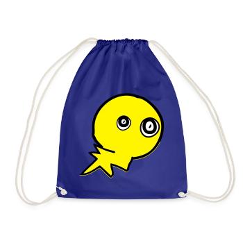 cute monster character - Drawstring Bag - royal blue - Front