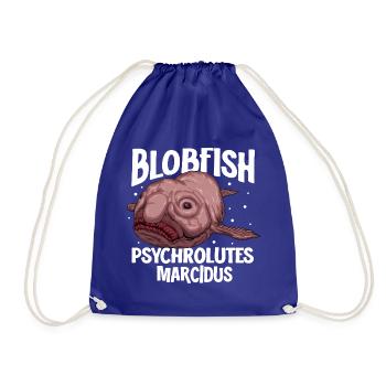 Tiefsee Monster - Blobfisch - Turnbeutel - Königsblau - Vorne