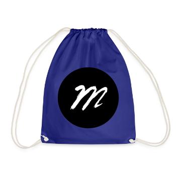 m in the circle black - Drawstring Bag - royal blue - Front