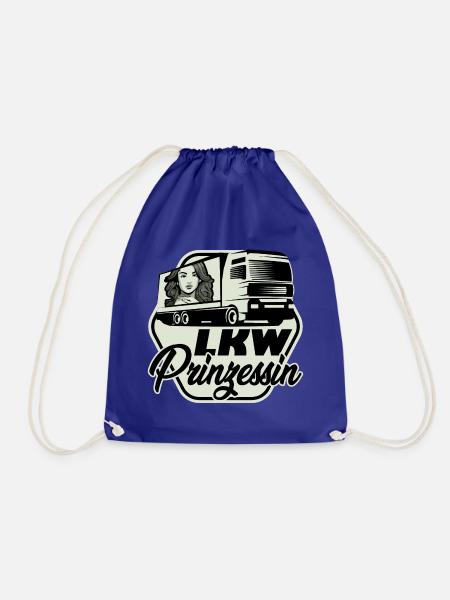 LKW Prinzessin Truck LKW Fahrerin - Turnbeutel - Königsblau