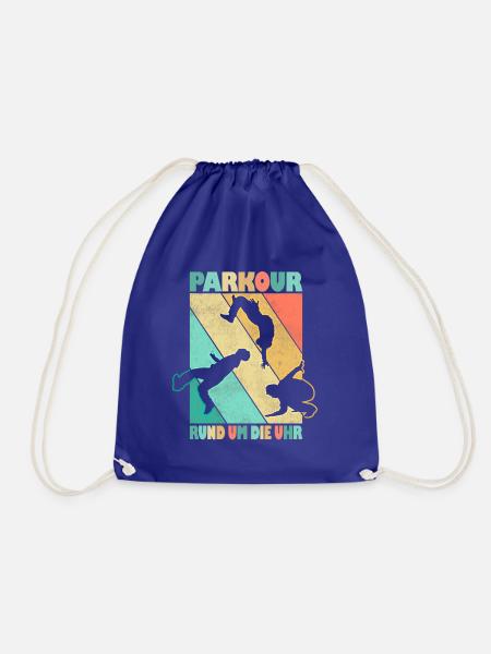 Parkour Freerunner Traceur Le Parcour parkourshirt - Turnbeutel - Königsblau
