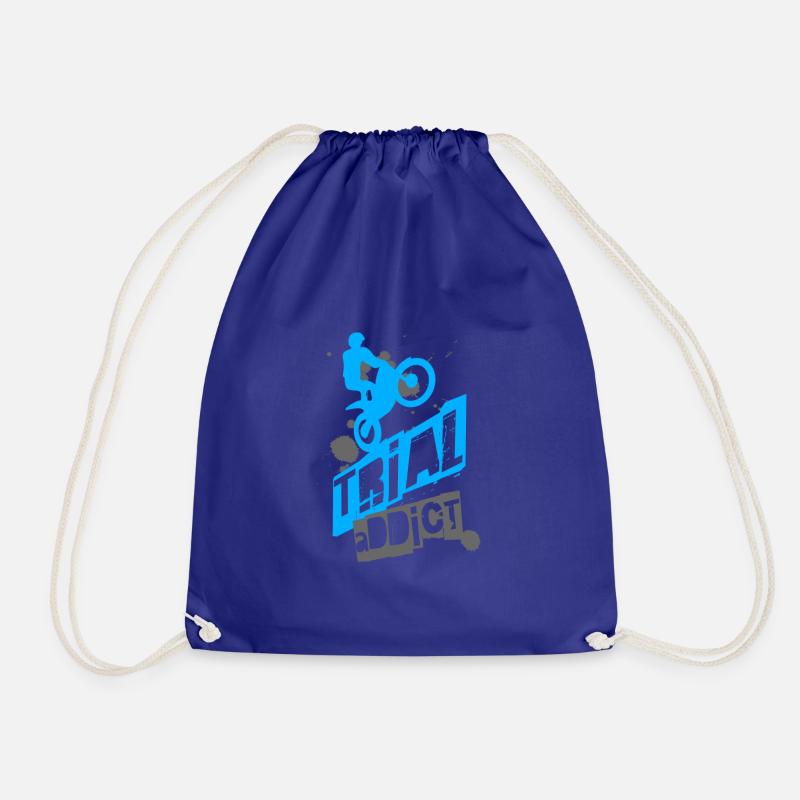 Trial addict - Drawstring Bag - royal blue