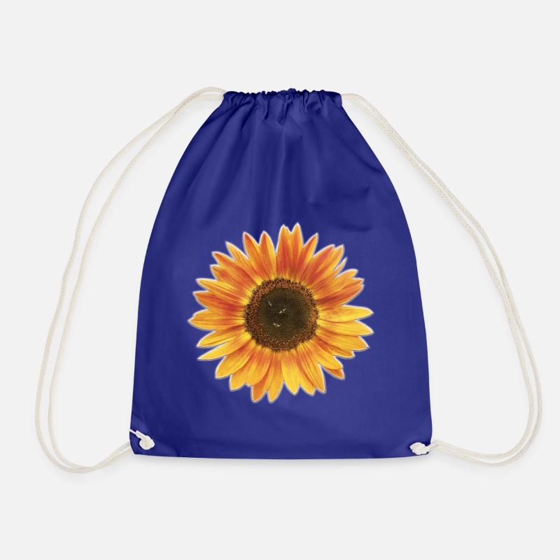 Sonnenblume mit Bieren - Turnbeutel - Königsblau