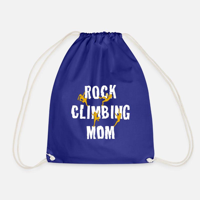 Rock climbing mother - Drawstring Bag - royal blue