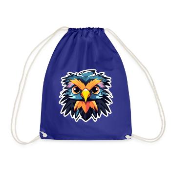 Dessin d’oiseau aigle - Sac de sport léger - bleu roi - Devant