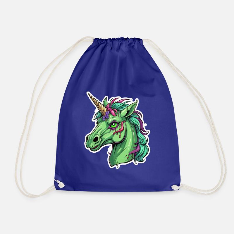 Zombie Einhorn Illustration - Turnbeutel - Königsblau