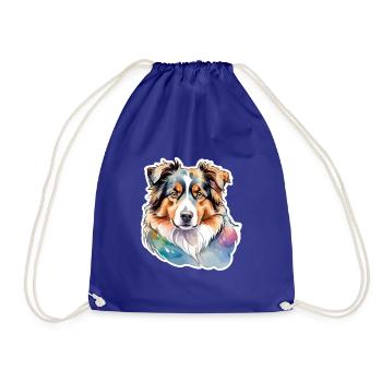 Berger Australien Aquarelles - Sac de sport léger - bleu roi - Devant