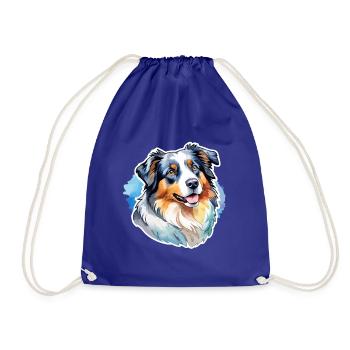 Berger Australien Aquarelles - Sac de sport léger - bleu roi - Devant