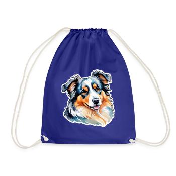 Berger Australien Aquarelles - Sac de sport léger - bleu roi - Devant