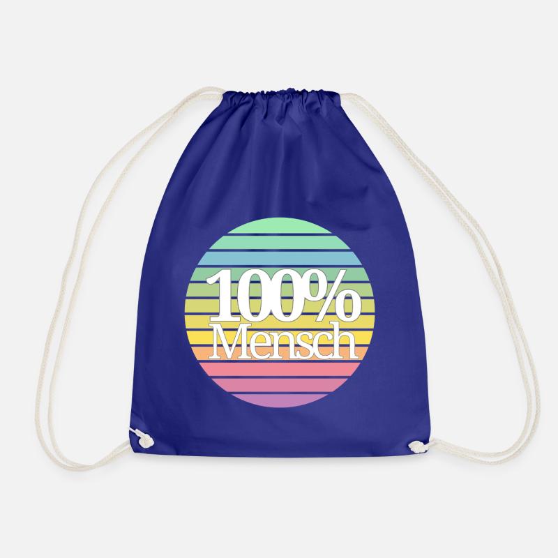 100 % Mensch Pride CSD - Turnbeutel - Königsblau