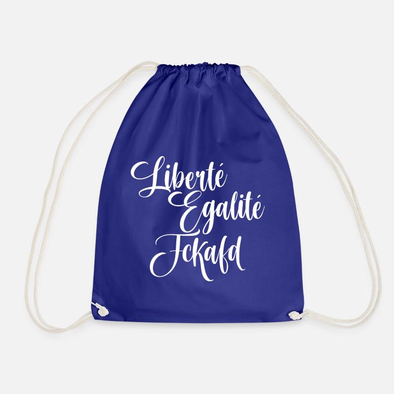 Liberté Egalité Together against AFD Summer 2025 - Drawstring Bag - royal blue