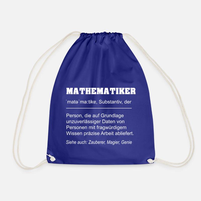 Mathematiker Definition - Turnbeutel - Königsblau
