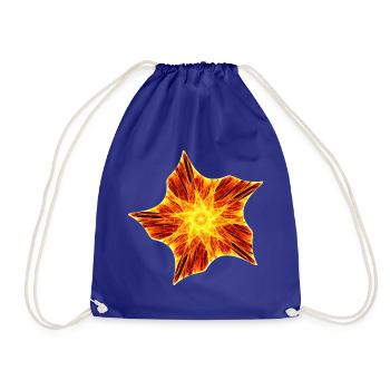 Flammender  Seestern  - Turnbeutel - Königsblau - Vorne