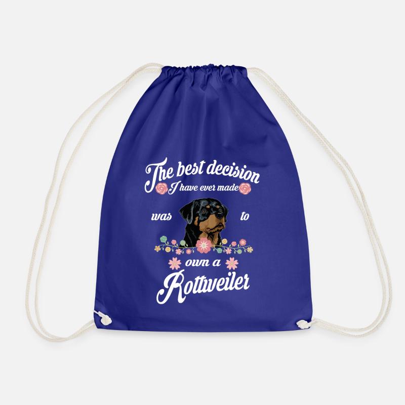 rottweiler - Drawstring Bag - royal blue