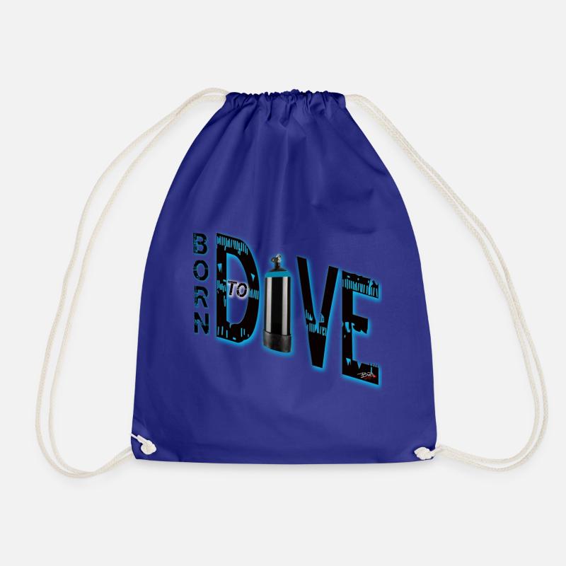 Born to Dive - Drawstring Bag - royal blue