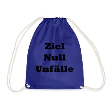 Ziel Null Unfälle (schwarz) - Turnbeutel - Königsblau - Vorne