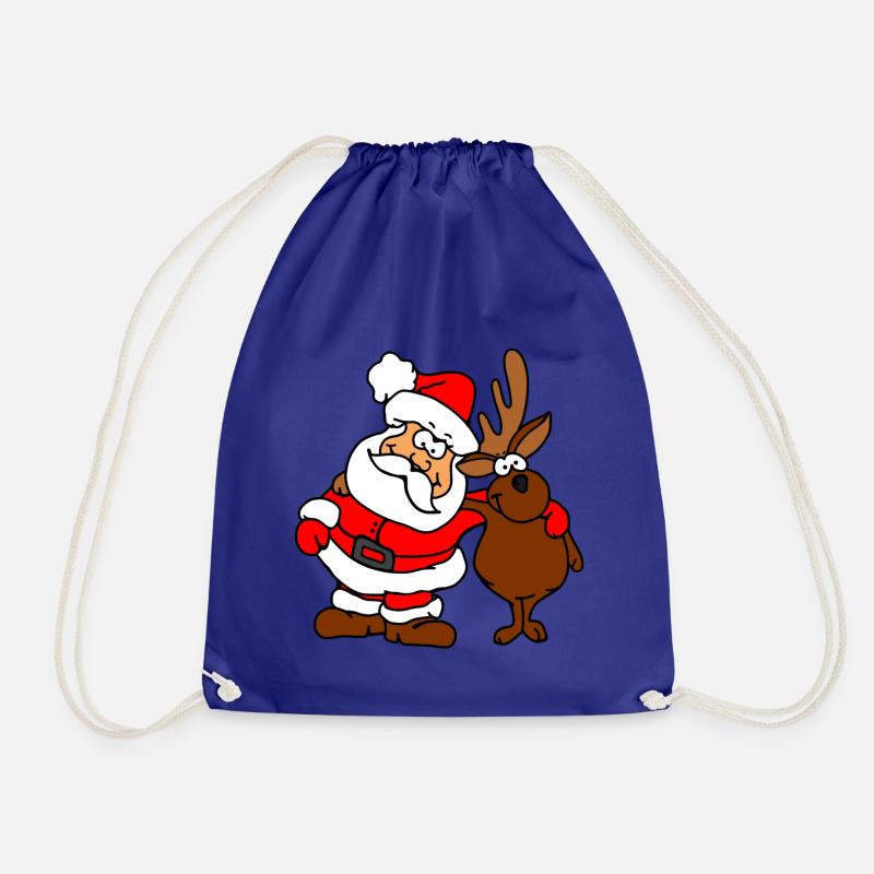 Weihnachtsmann und sein Freund - Turnbeutel - Königsblau