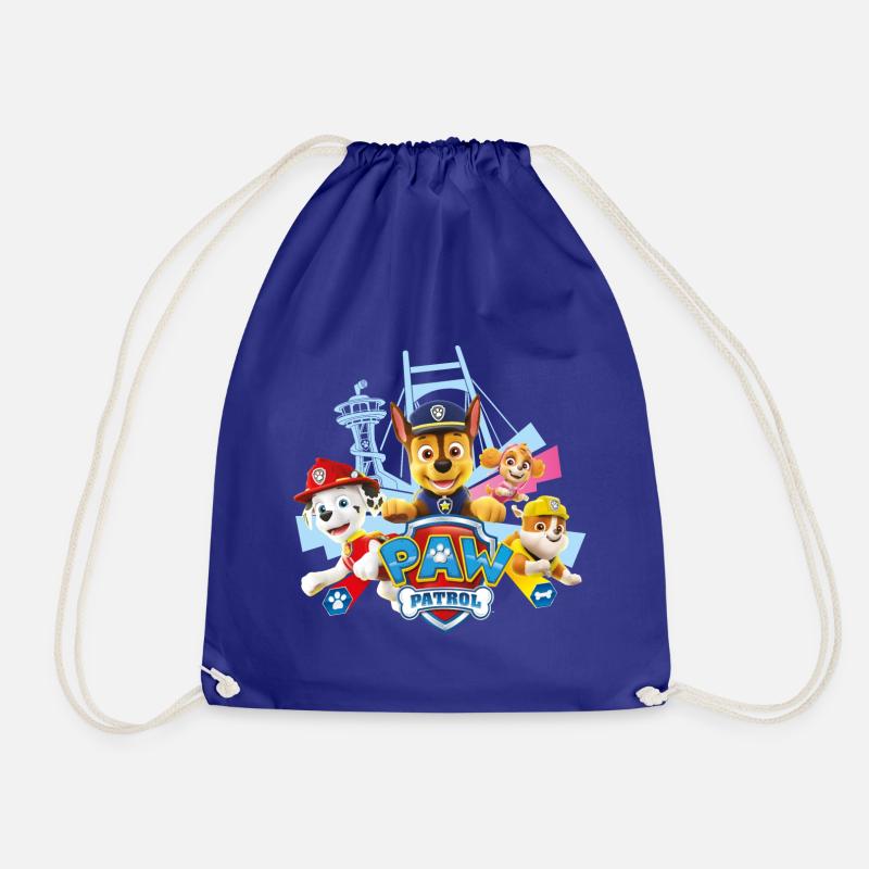Paw Patrol Logo - Drawstring Bag - royal blue