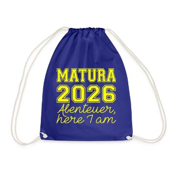 Matura 2026 Spruch - Turnbeutel - Königsblau - Vorne