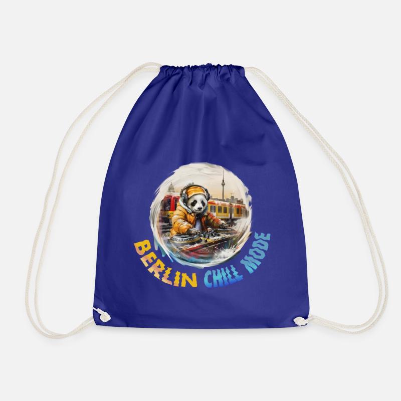 Berlin Chill Modus! – Cooles Berlin Panda Souvenir - Turnbeutel - Königsblau