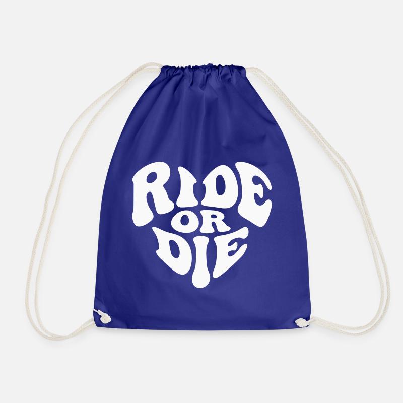 Ride or Die Heart Loyalty – Anpassbare Farbe - Turnbeutel - Königsblau
