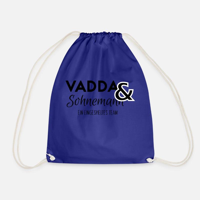 Vater und Sohn ein Team Geschenk Idee - Turnbeutel - Königsblau