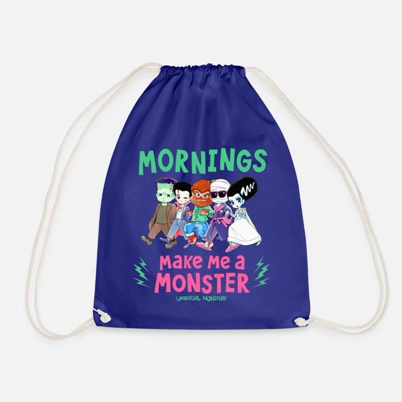 Universal Monsters Mornings Make Me A Monster - Turnbeutel - Königsblau