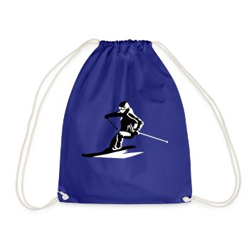 skieur, ski - Sac de sport léger - bleu roi - Devant