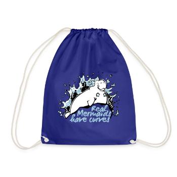 Manati Mermaid - Meerjungfrau Seekuh - Turnbeutel - Königsblau - Vorne