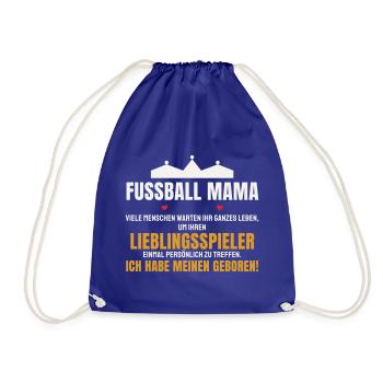 Fußball Mama Lieblingsspieler Mutter Sohn Spruch - Turnbeutel - Königsblau - Vorne