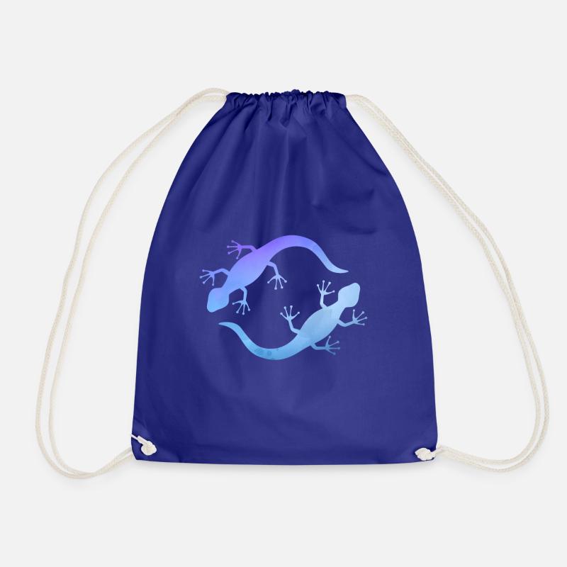 Blue lizards - Drawstring Bag - royal blue