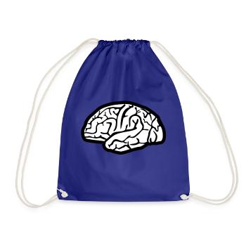 Gehirn, Brain - Turnbeutel - Königsblau - Vorne