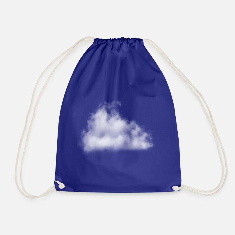White Cloud - Drawstring Bag - royal blue