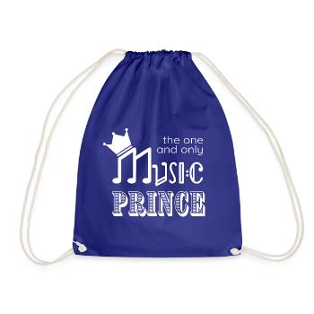 Music Prince - Geschenk für Jungs die Musik lieben - Turnbeutel - Königsblau - Vorne