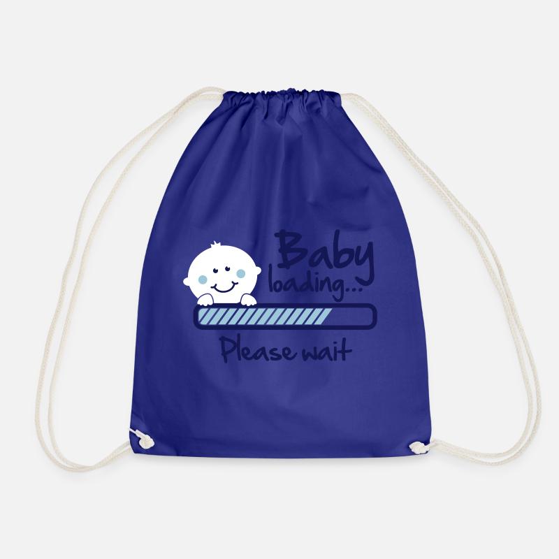 Baby loading - please wait - Turnbeutel - Königsblau