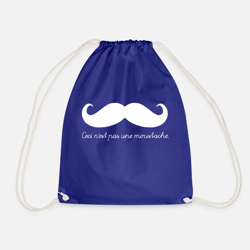 Ceci n'est pas une moustache - Turnbeutel - Königsblau