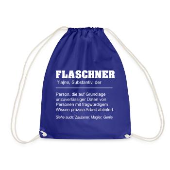 Flaschner lustige Definition - Turnbeutel - Königsblau - Vorne