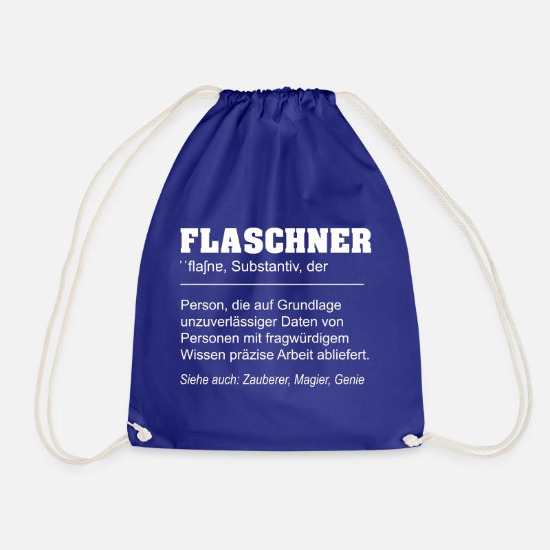 Flaschner lustige Definition - Turnbeutel - Königsblau