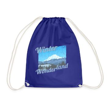 Winter Wonderland | Winter - Drawstring Bag - royal blue - Front