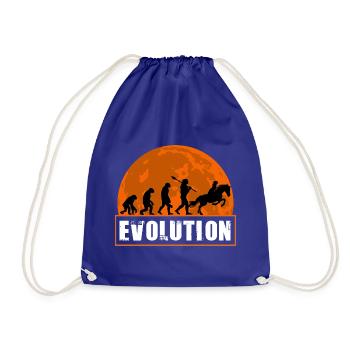 Évolution des courses hippiques, jockey équestre, coucher de soleil - Sac de sport léger - bleu roi - Devant