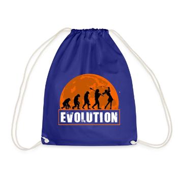 Evolution of Golf Golfing Girl Gift Golf Player - Drawstring Bag - royal blue - Front
