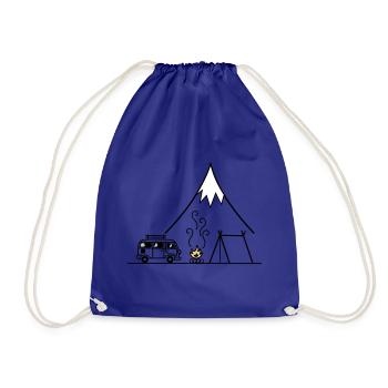 Campfire Camping Trip - Drawstring Bag - royal blue - Front
