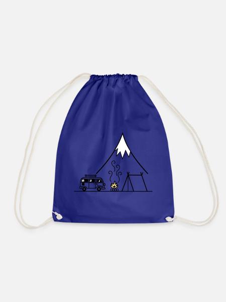 Lagerfeuer Camping Trip - Turnbeutel - Königsblau