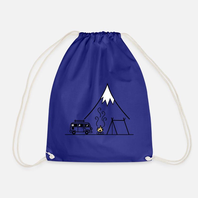 Lagerfeuer Camping Trip - Turnbeutel - Königsblau