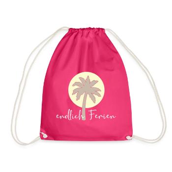 endlich Ferien - Turnbeutel - Fuchsia - Vorne