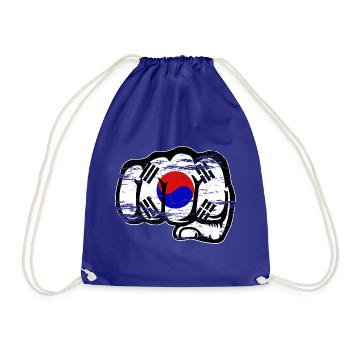 Drapeau de la Corée du Sud Main Poing Utilisé - Sac de sport léger - bleu roi - Devant