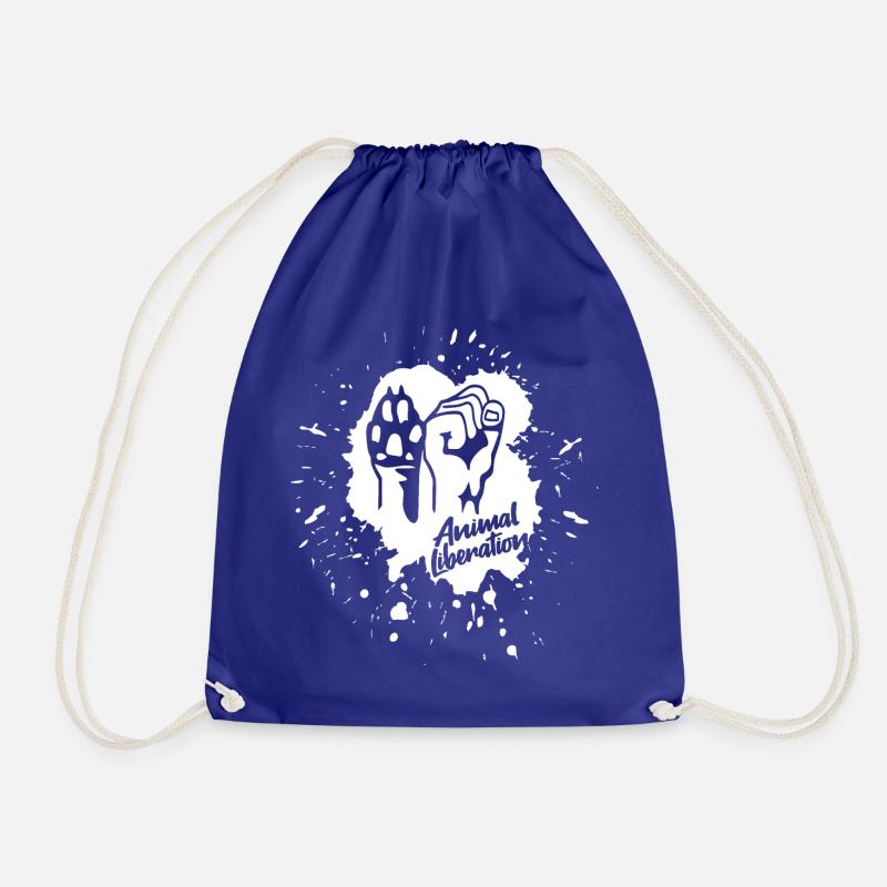 Animal Liberation - Paint (white) - Drawstring Bag - royal blue